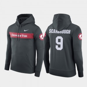 Bo Scarbrough College Hoodie Anthracite #9 Bama Football Performance Men's Sideline Seismic