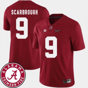 #9 Crimson Football University of Alabama Men's Bo Scarbrough College Jersey 2018 SEC Patch
