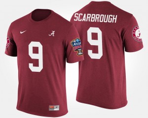 Men's Alabama Bo Scarbrough College T-Shirt #9 Bowl Game Crimson Sugar Bowl