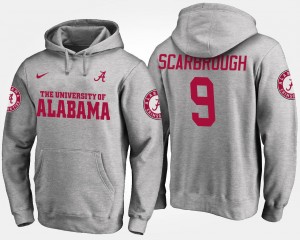 For Men #9 University of Alabama Gray Bo Scarbrough College Hoodie