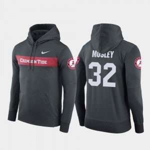 C.J. Mosley College Hoodie For Men Sideline Seismic Bama #32 Anthracite Football Performance