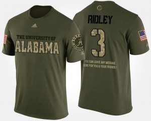 #3 Camo Short Sleeve With Message Calvin Ridley College T-Shirt Men's Military Bama