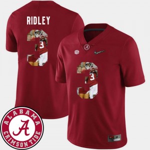 Calvin Ridley College Jersey Alabama Football Crimson Pictorial Fashion For Men's #3