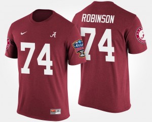 Crimson Mens Alabama Roll Tide Cam Robinson College T-Shirt Sugar Bowl Bowl Game #74