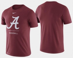 Baseball For Men Dugout Performance University of Alabama Crimson College T-Shirt