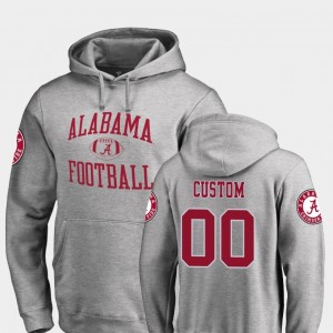 Men Alabama #00 College Custom Hoodies Football Neutral Zone Ash