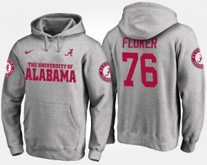 #76 D.J. Fluker College Hoodie Gray Mens Alabama Crimson Tide