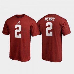 Men #2 Derrick Henry College T-Shirt Legends Alabama Crimson Name & Number