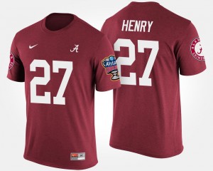 For Men's Alabama Roll Tide Crimson #27 Sugar Bowl Bowl Game Derrick Henry College T-Shirt