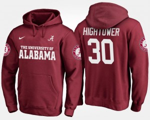 Crimson Alabama Roll Tide Men Dont'a Hightower College Hoodie #30