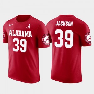 Eddie Jackson College T-Shirt Future Stars Alabama Roll Tide Red #39 Chicago Bears Football Mens
