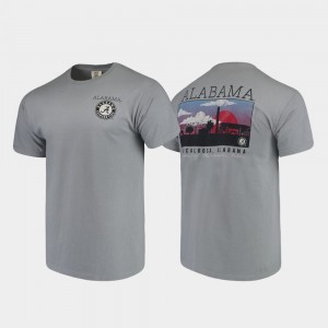 College T-Shirt Gray Men's Campus Scenery Alabama Comfort Colors