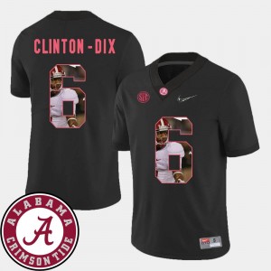 Men's Football #6 Pictorial Fashion Ha Ha Clinton-Dix College Jersey Black Alabama Crimson Tide