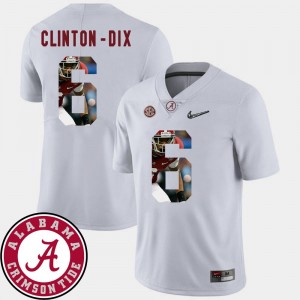 Ha Ha Clinton-Dix College Jersey For Men's Pictorial Fashion White University of Alabama #6 Football