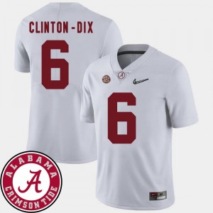 White #6 2018 SEC Patch Mens Ha Ha Clinton-Dix College Jersey Football Alabama Roll Tide