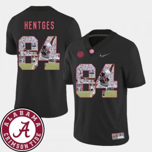 Hale Hentges College Jersey #84 Football Roll Tide Men's Pictorial Fashion Black