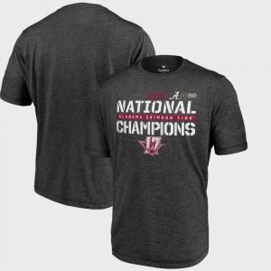 College T-Shirt Heather Gray Roll Tide For Men Football Playoff 2017 National Champions Punt Performance Bowl Game