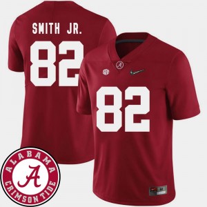 #82 Crimson Football Alabama Men's Irv Smith Jr. College Jersey 2018 SEC Patch