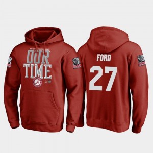 2018 Orange Bowl Bound Jerome Ford College Hoodie For Men's Football Playoff Counter Crimson Alabama Roll Tide #27