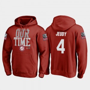 For Men's Football Playoff Counter Jerry Jeudy College Hoodie Roll Tide #4 2018 Orange Bowl Bound Crimson