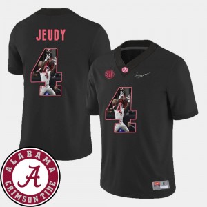 Football #4 Bama Black For Men's Pictorial Fashion Jerry Jeudy College Jersey