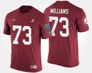 Bowl Game Jonah Williams College T-Shirt Bama For Men Crimson Sugar Bowl #73