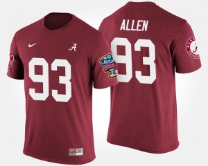 Bowl Game Jonathan Allen College T-Shirt Sugar Bowl For Men's Crimson #93 Alabama