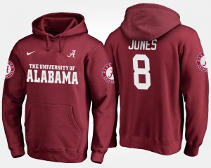 Julio Jones College Hoodie University of Alabama #8 Men's Crimson