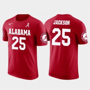 Red Houston Texans Football Kareem Jackson College T-Shirt Future Stars Men's #25 Alabama Crimson Tide