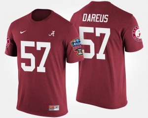 Bama Sugar Bowl Mens #57 Bowl Game Marcell Dareus College T-Shirt Crimson