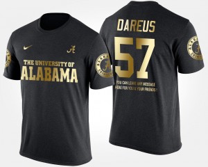 Short Sleeve With Message Black Bama Men's Marcell Dareus College T-Shirt #57 Gold Limited