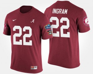 For Men's Sugar Bowl Crimson Bowl Game Alabama Roll Tide #22 Mark Ingram College T-Shirt