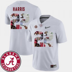 Najee Harris College Jersey #22 Mens Alabama Roll Tide Pictorial Fashion White Football