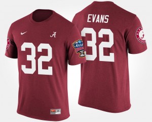 Bowl Game Bama Sugar Bowl #32 Rashaan Evans College T-Shirt Crimson For Men's