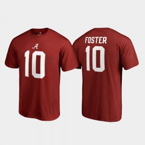 Name & Number Bama Crimson #10 Legends Men's Reuben Foster College T-Shirt