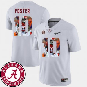 Football Pictorial Fashion Reuben Foster College Jersey #10 University of Alabama White For Men's