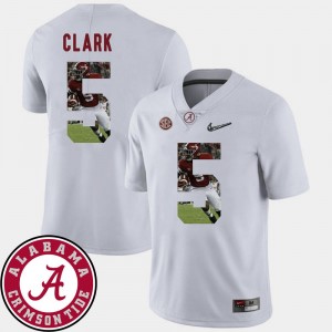 For Men Bama #5 Pictorial Fashion White Football Ronnie Clark College Jersey