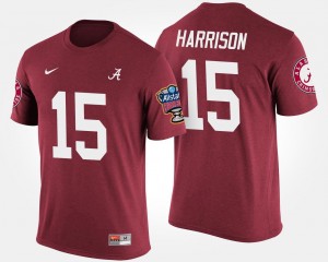 Sugar Bowl Bowl Game University of Alabama Crimson #15 For Men's Ronnie Harrison College T-Shirt