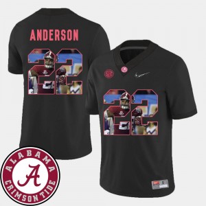 Black For Men Ryan Anderson College Jersey #22 Roll Tide Pictorial Fashion Football