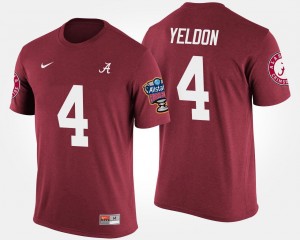 Sugar Bowl Crimson Alabama Bowl Game #4 T.J. Yeldon College T-Shirt For Men