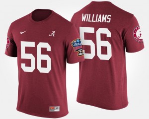 Sugar Bowl #56 Bowl Game Bama Tim Williams College T-Shirt For Men Crimson