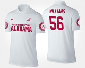 For Men University of Alabama Tim Williams College Polo #56 White