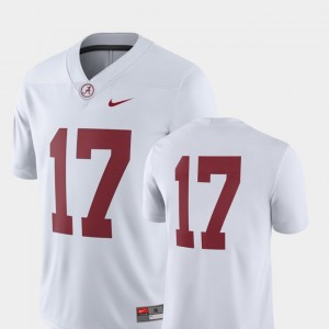 Football White 2018 Game Roll Tide #17 College Jersey For Men's