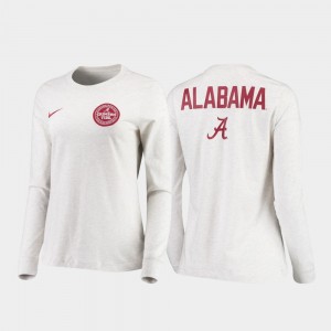 Alabama College T-Shirt For Men White Statement Long Sleeve Rivalry