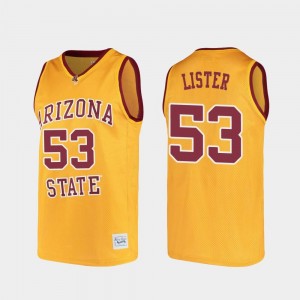 Alumni Alton Lister College Jersey Basketball Gold #53 Mens Arizona State