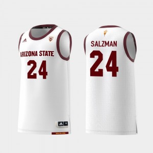 Replica Men's Basketball #24 Jordan Salzman College Jersey White Arizona State