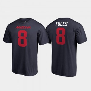Men Nick Foles College T-Shirt Navy Legends Arizona Wildcats #8