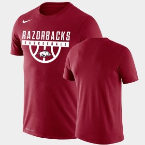 Drop Legend Men's Razorbacks Performance Basketball College T-Shirt Cardinal