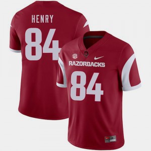 #84 Mens Football University of Arkansas Cardinal Hunter Henry College Jersey
