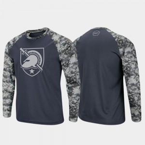 College T-Shirt Charcoal Camo OHT Military Appreciation Raglan Long Sleeve Digi Camo Westpoint For Men